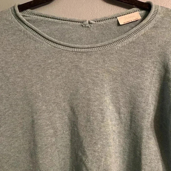 Wrap designed in London - teal cotton/silk women’s sweater size 4/6 - like new - Picture 3 of 6
